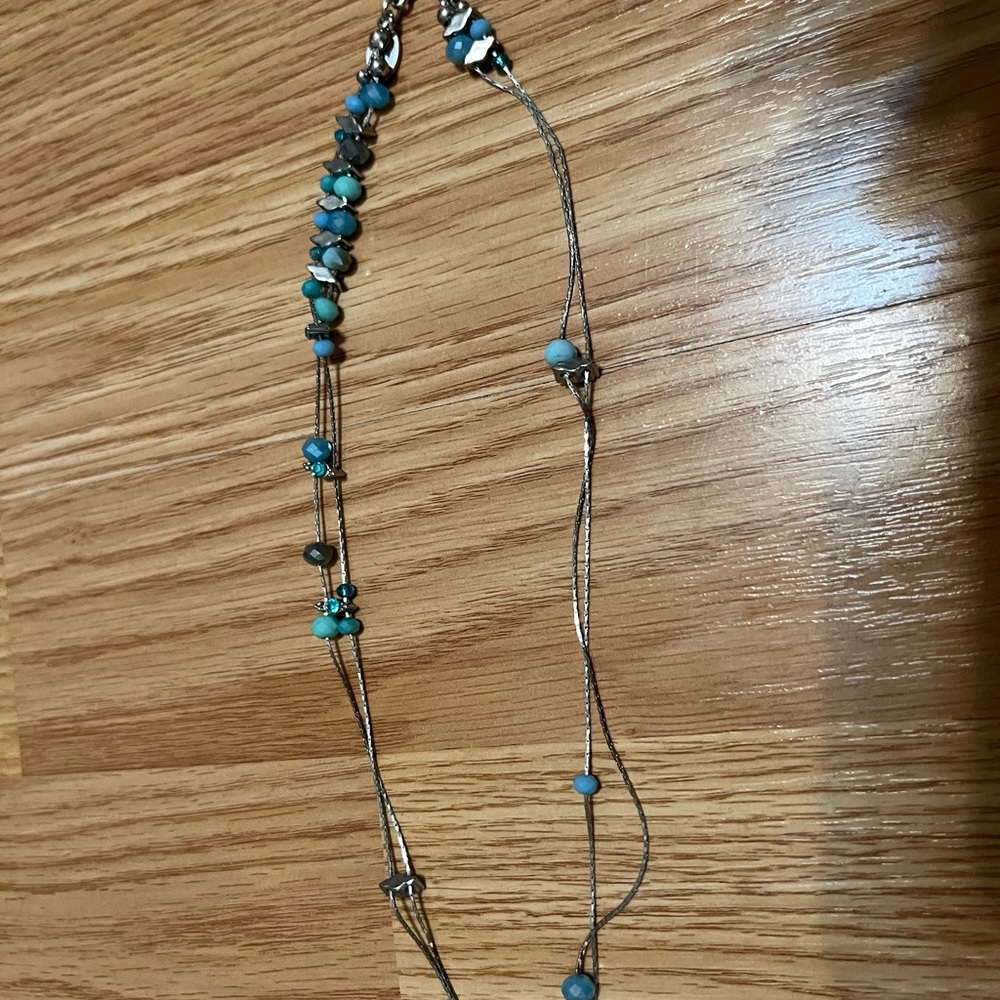 Turquoise and silver chain